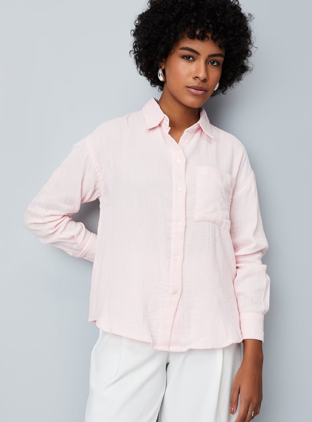 Women Crinkled Shirt