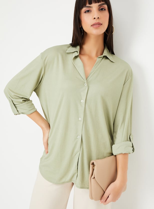 chic Buy Women Textured Shirt Online at just Rs. 999.0 - 1000014315616