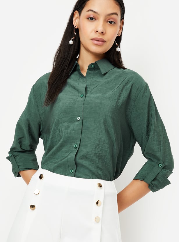 Women Solid Casual Shirt