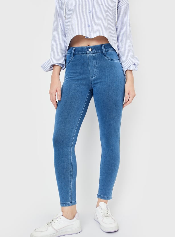 Buy Women Washed Jeggings Online at just 1000014315762