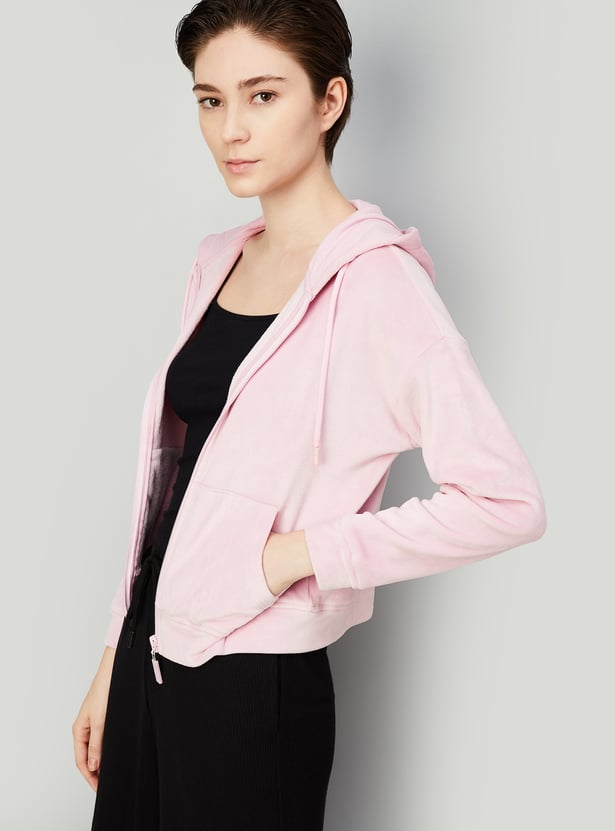 Women Solid Hooded Jacket