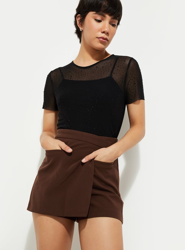 ALAYA F x URB_N Women Solid Skort