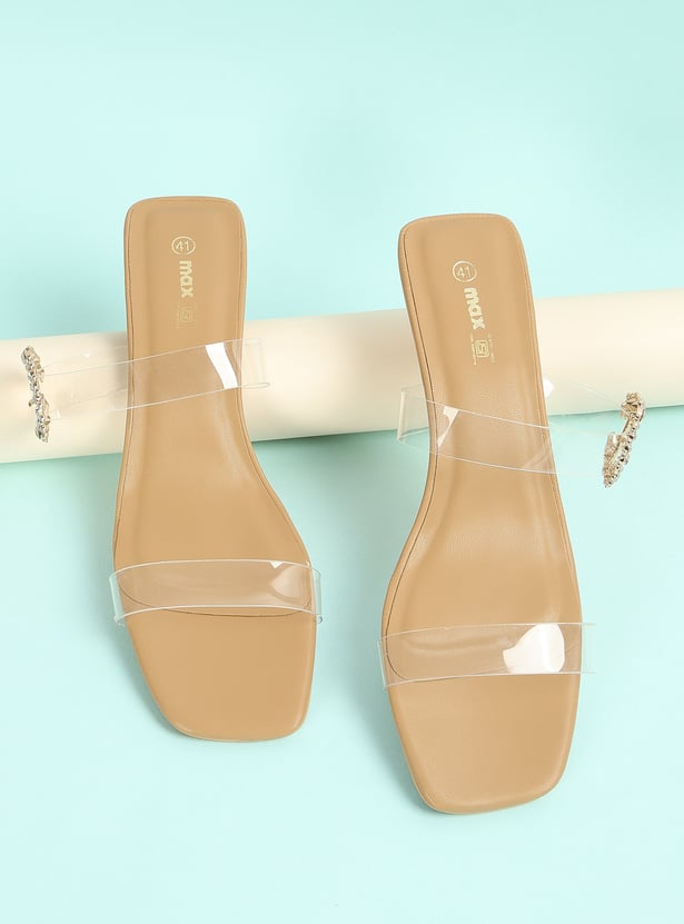 Women Embellished Buckle Kitten Heels