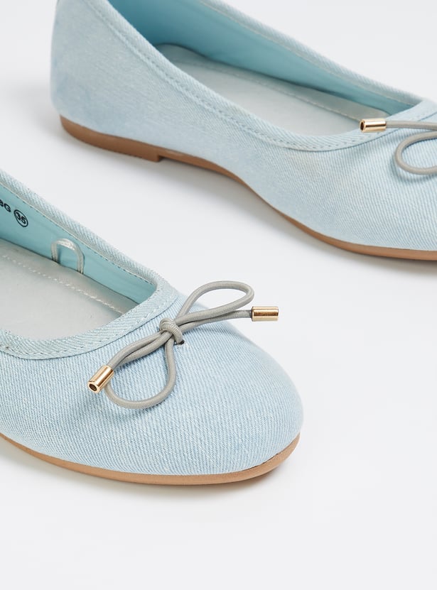 Girls Bow Ballerinas