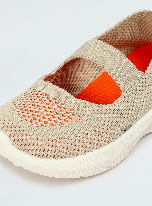 Girls Knit Slip-On Sports Shoes