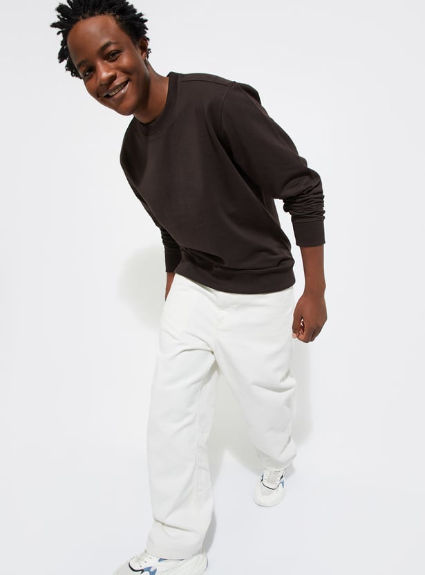 URB_N Men Solid Sweatshirt