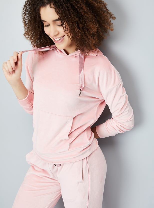 Women Solid Hoodie and Pyjamas