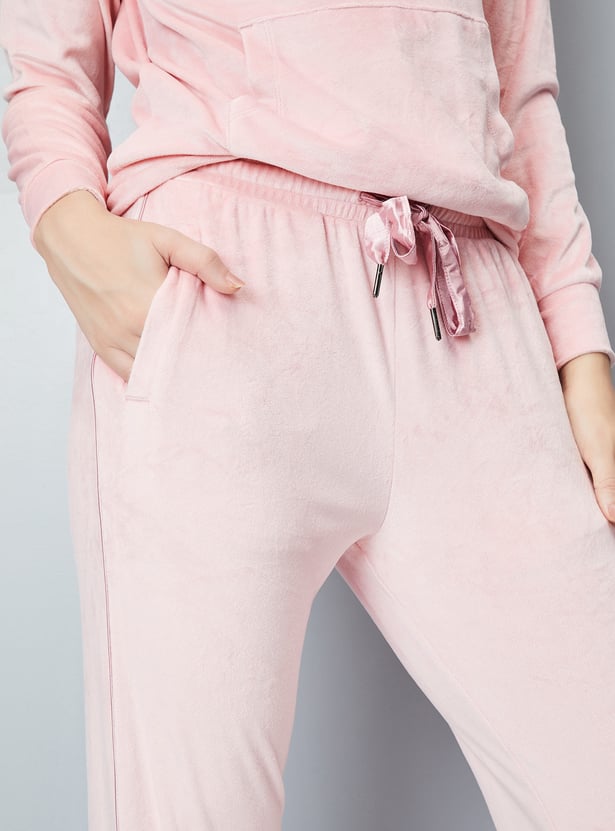 Women Solid Hoodie and Pyjamas