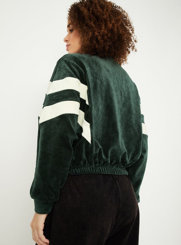 Women Corduroy Sporty Jacket