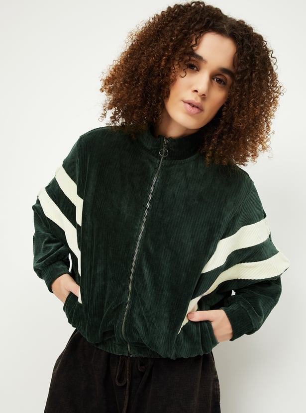 Women Corduroy Sporty Jacket