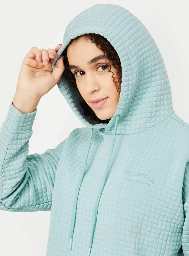 Women Quilted Hooded Sweatshirt