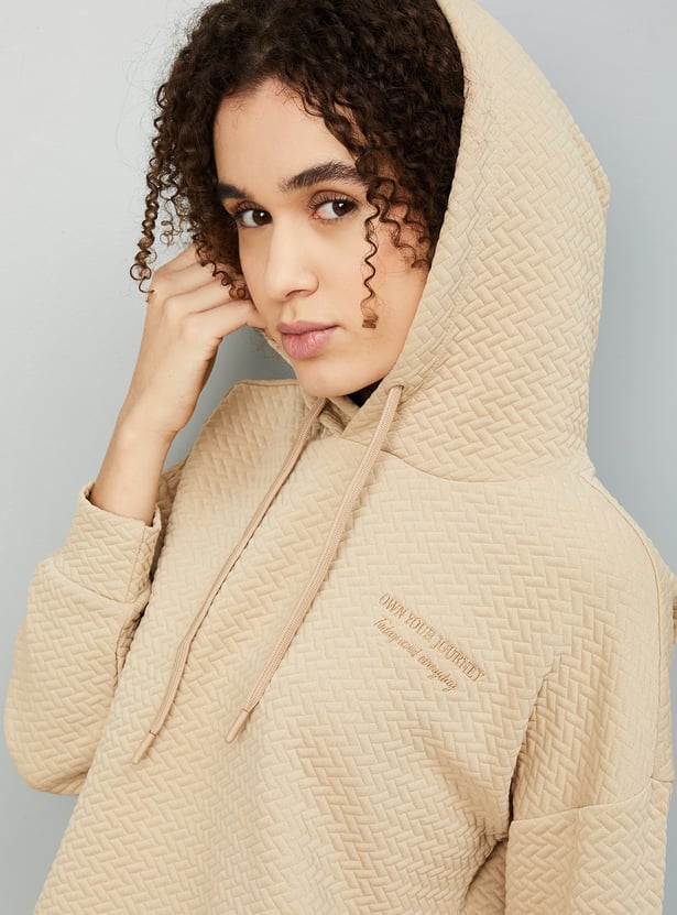 Women Quilted Hooded Sweatshirt