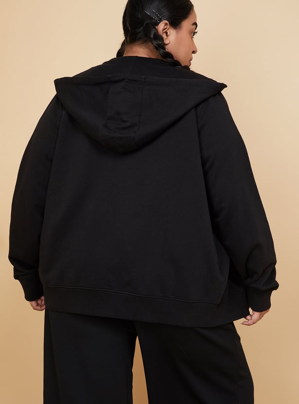 Buy Women Solid Hooded Sweatshirt Online at just Rs. 999.0