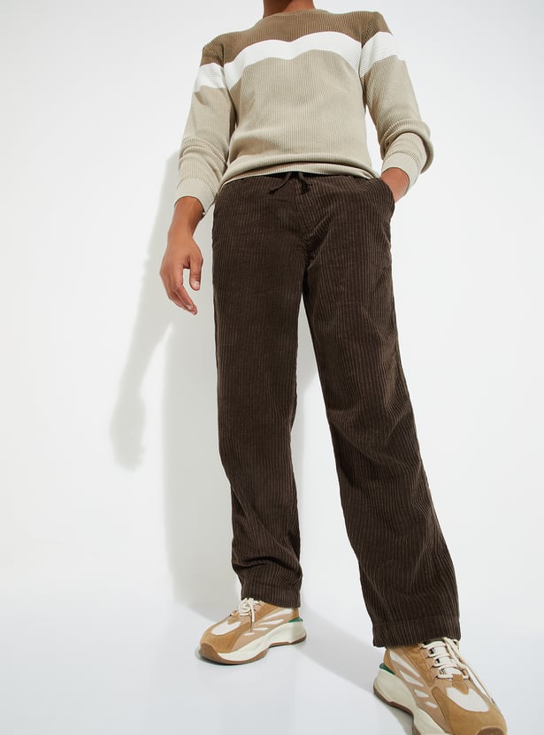 Men Loose Fit Corduroy Pants