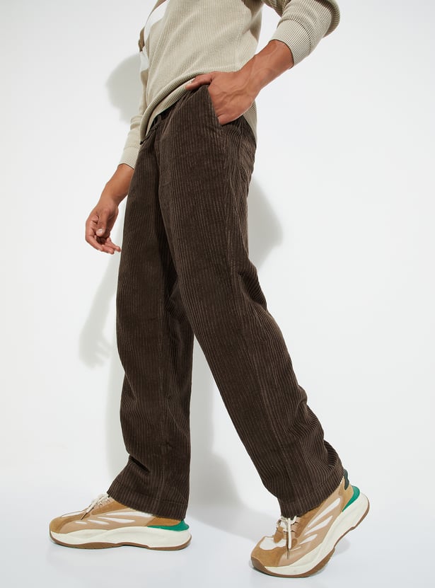 Men Loose Fit Corduroy Pants