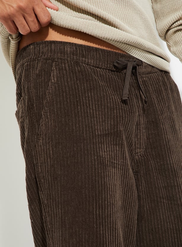 Men Loose Fit Corduroy Pants