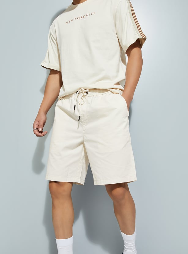 URB_N Men Slim Fit Solid Shorts