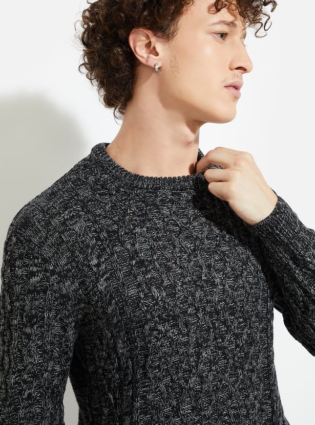 Buy URB_N Men Chunky Cable Knit Sweater Online at just