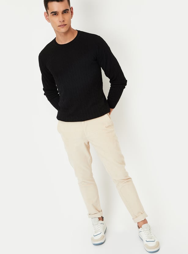 Men Chevron Knit Sweater