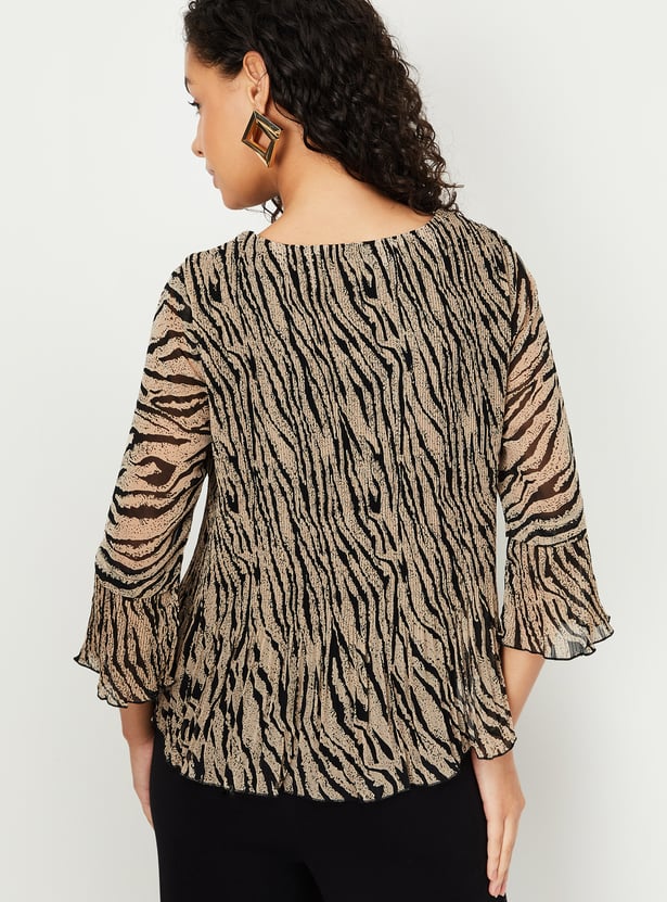 Women Printed Pleated Top