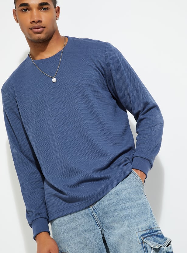 Buy URB_N Men Textured T-shirt Online at just Rs. 599.0