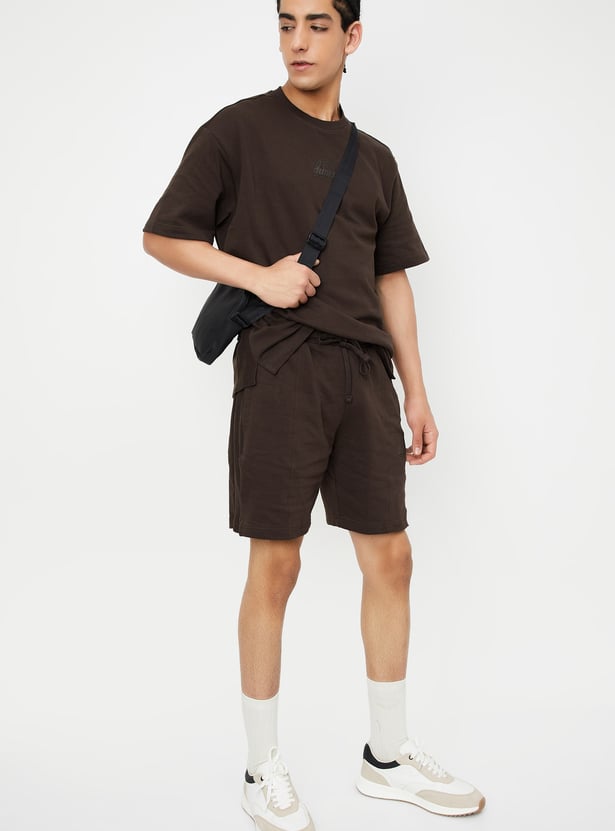 Men Solid Athleisure Shorts