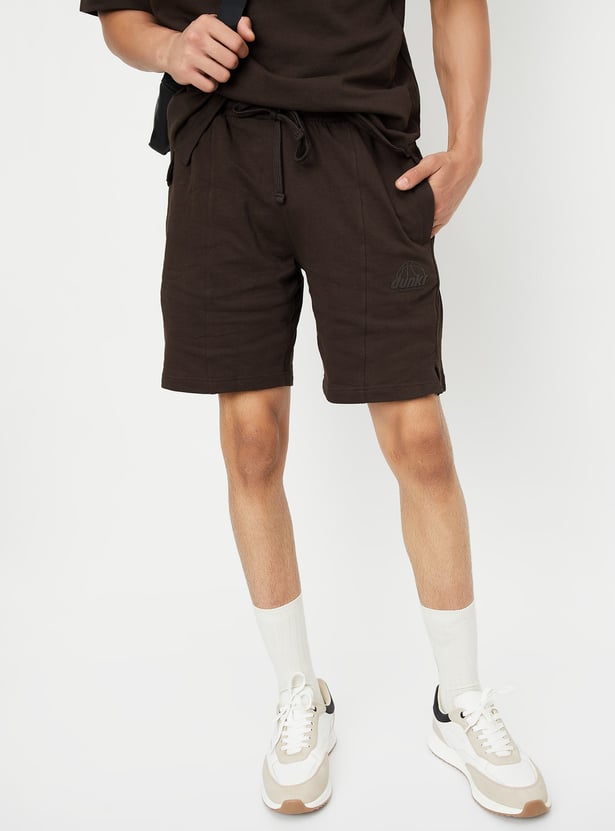 Men Solid Athleisure Shorts