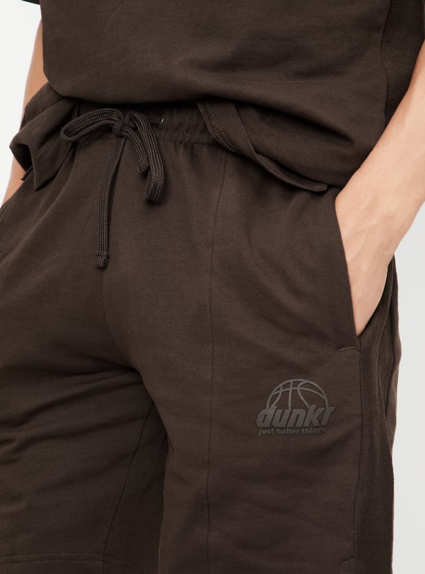 Men Solid Athleisure Shorts