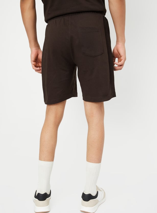 Men Solid Athleisure Shorts