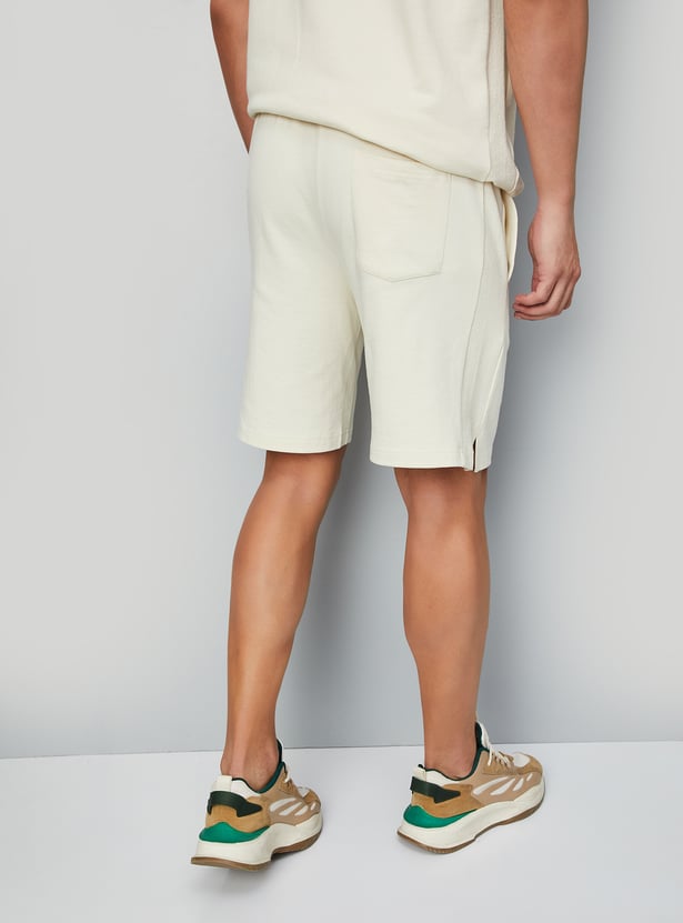 Men Solid Athleisure Shorts