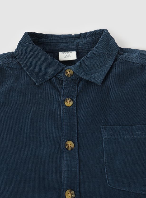 Boys Textured Casual Shirt