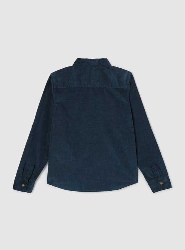 Boys Textured Casual Shirt