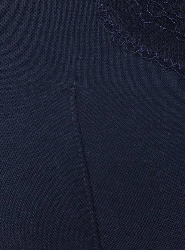 Women Scalloped Lace Trim Padded Non-Wired Bras - Pack of 2