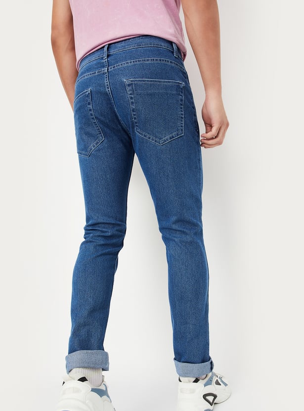 Men Skinny Fit Washed Jeans