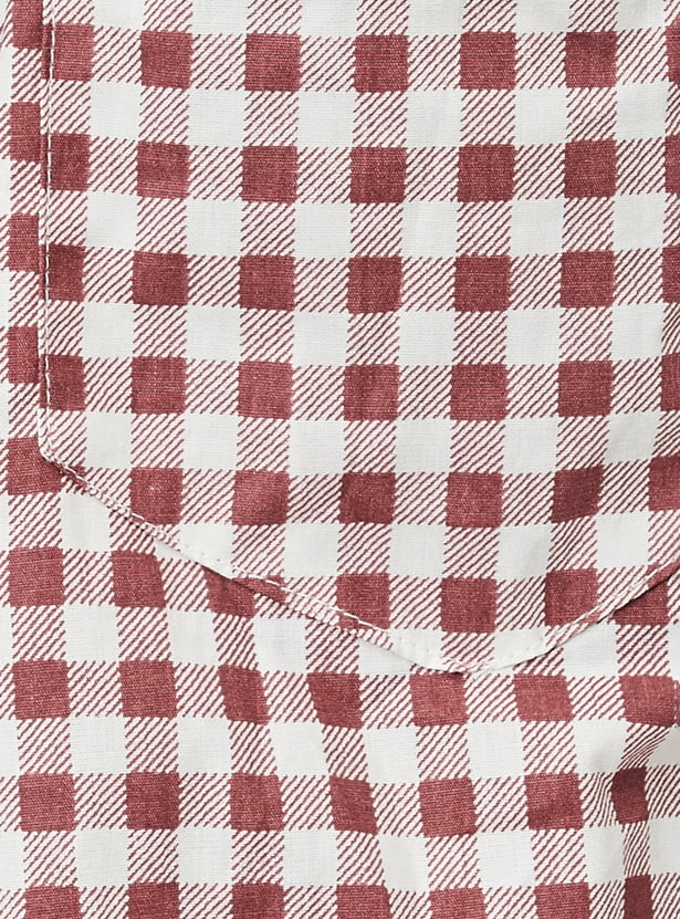 Men Gingham Checked Boxers