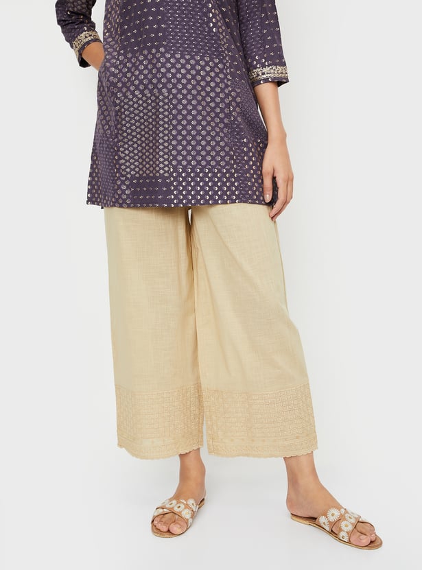 Women Embroidered Palazzos