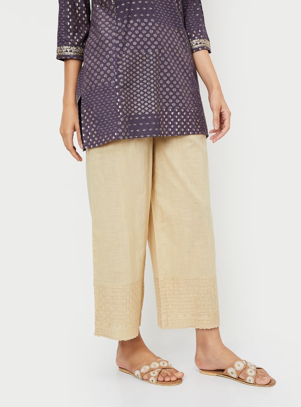 Women Embroidered Palazzos