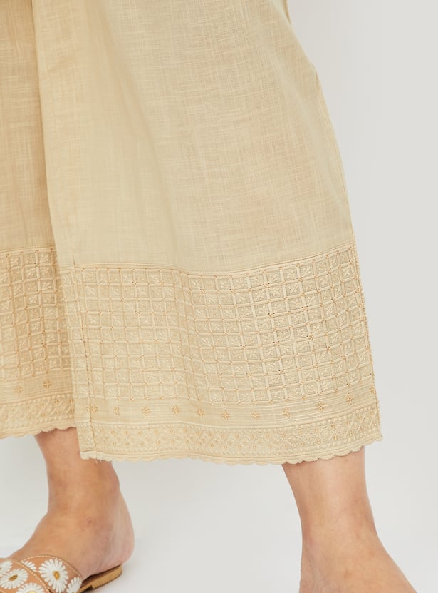 Women Embroidered Palazzos