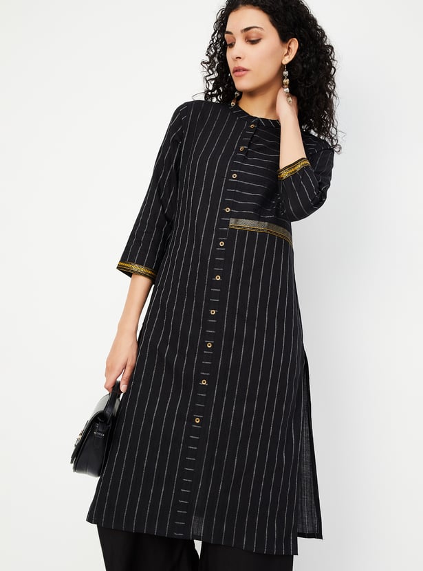 Women Striped Straight Kurta