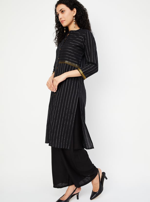 Women Striped Straight Kurta