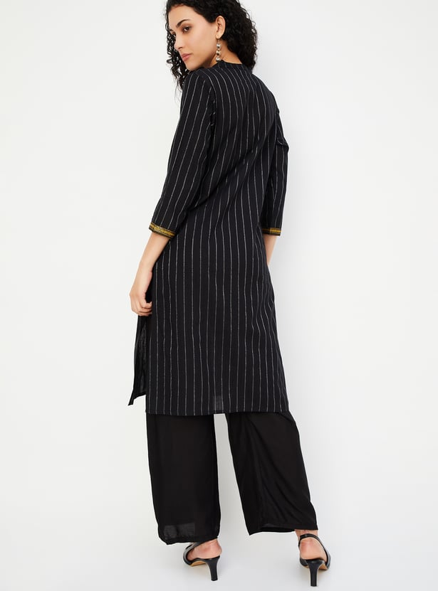 Women Striped Straight Kurta