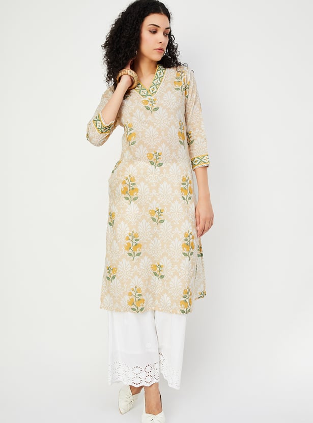 Buy Women Floral Printed Straight Kurta Online at just Rs. 499.0 ...