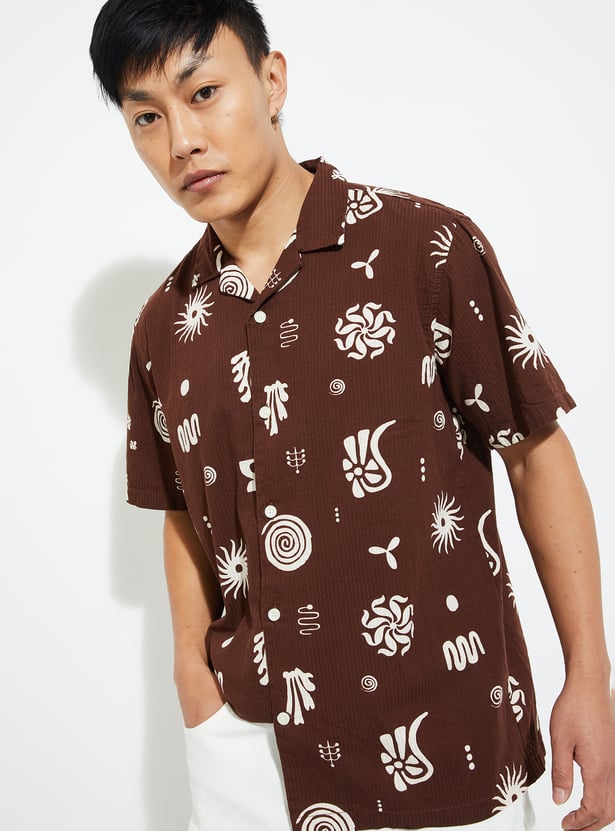 URB_N Men Regular Fit Printed Resort Shirt