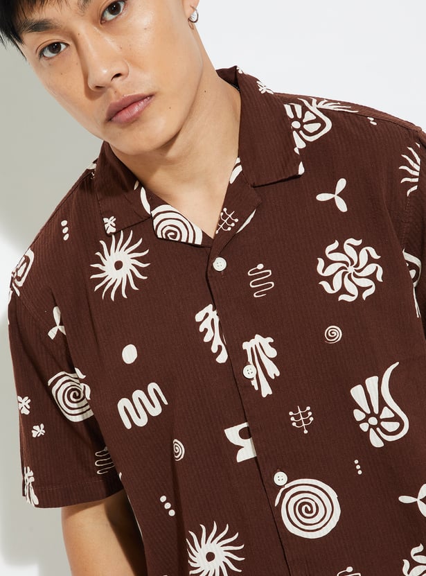 URB_N Men Regular Fit Printed Resort Shirt