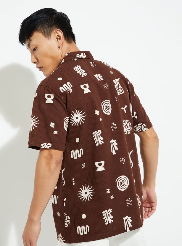 URB_N Men Regular Fit Printed Resort Shirt