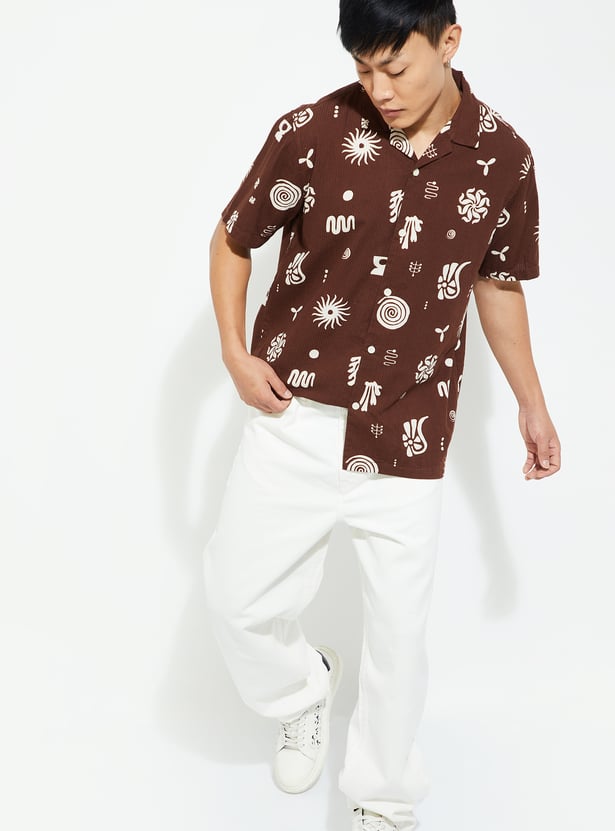 URB_N Men Regular Fit Printed Resort Shirt