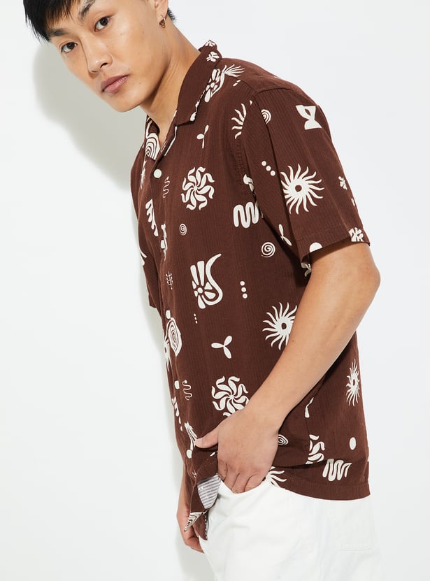 URB_N Men Regular Fit Printed Resort Shirt