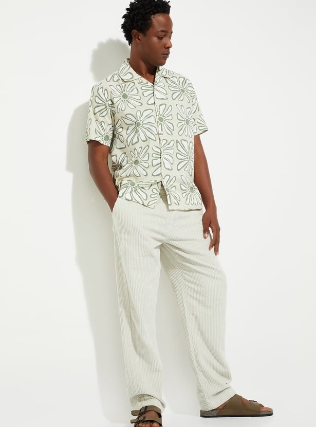 enof silk shirt EN24SH060104 Ecru エクリュ Buy URB_N Men Printed Resort Shirt Online at just Rs. 899.0