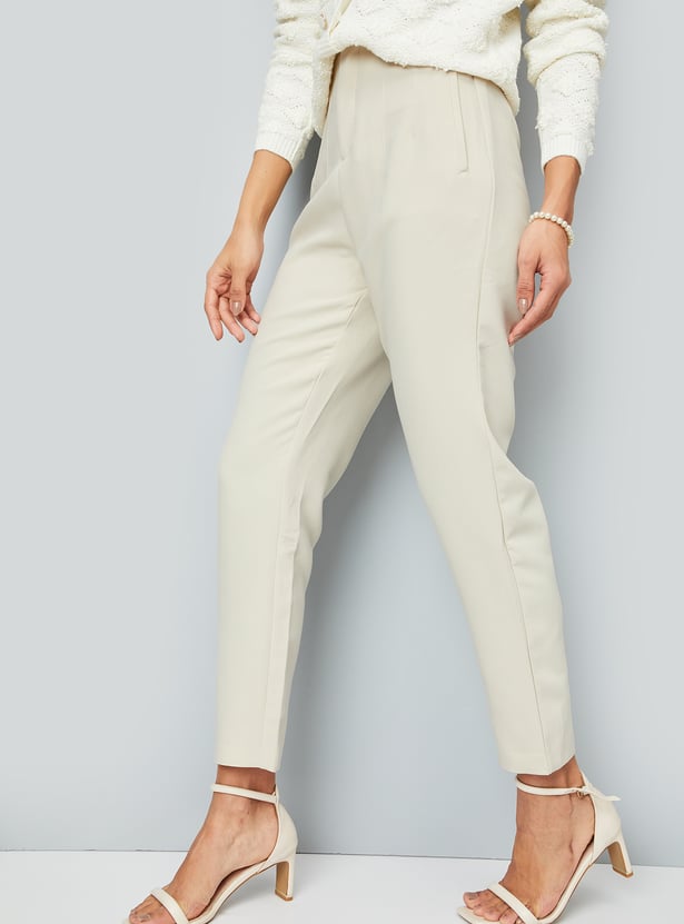 Women Solid Formal Trousers