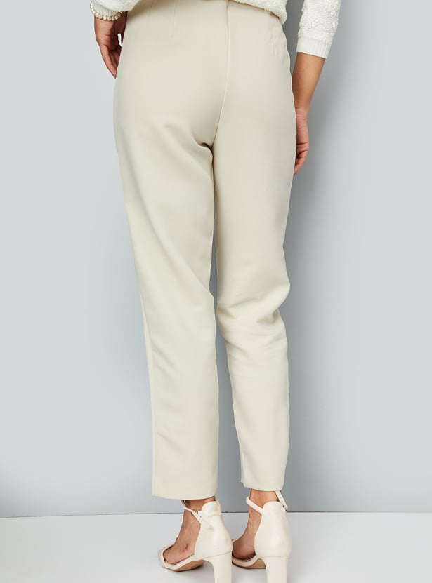 Women Solid Formal Trousers